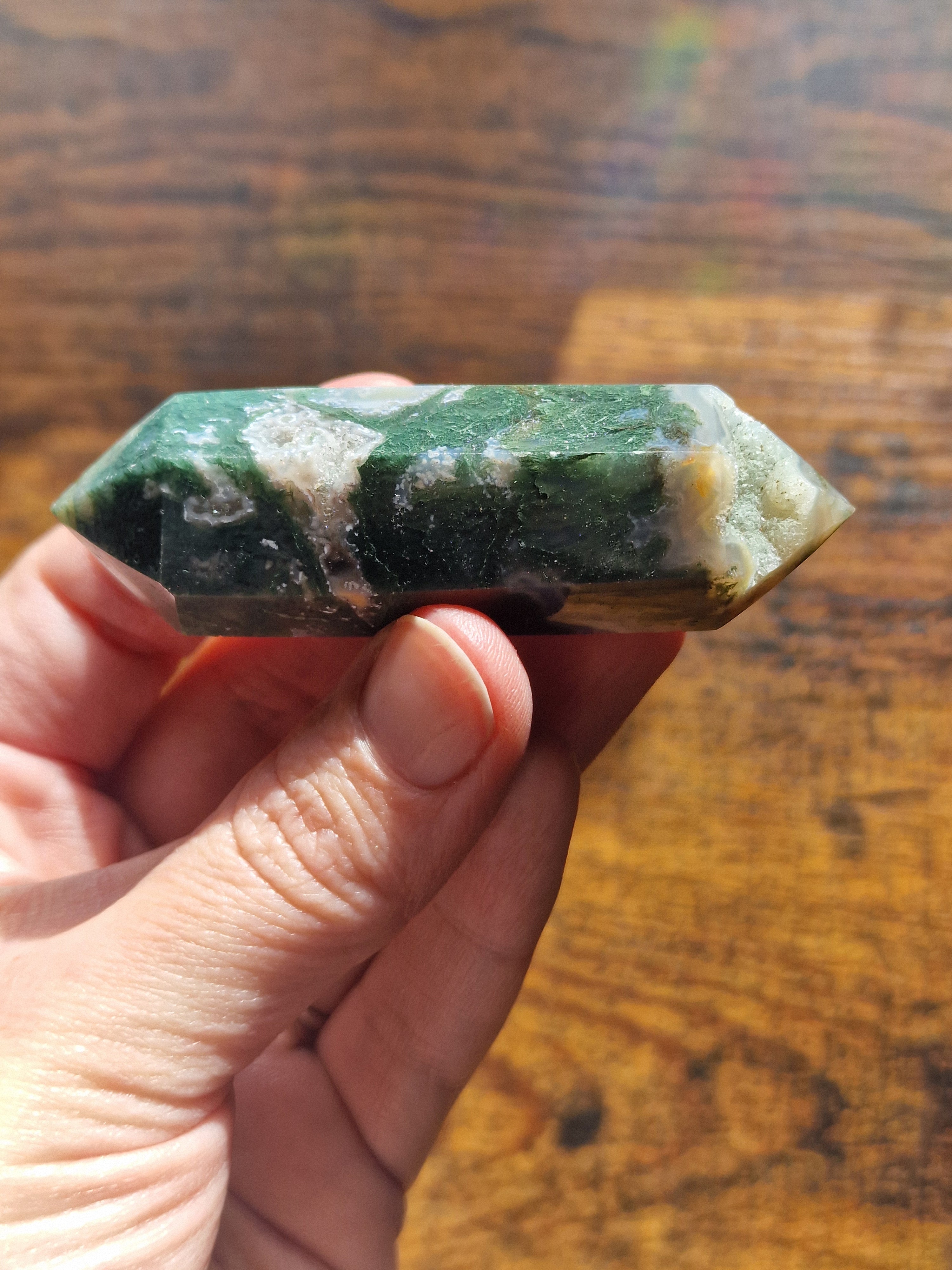 Moss Agate Double Terminated Point