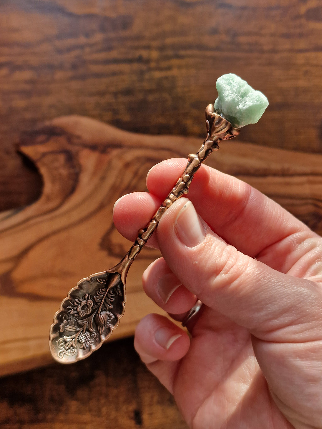 Crystal Altar Spoons ~ Bronze