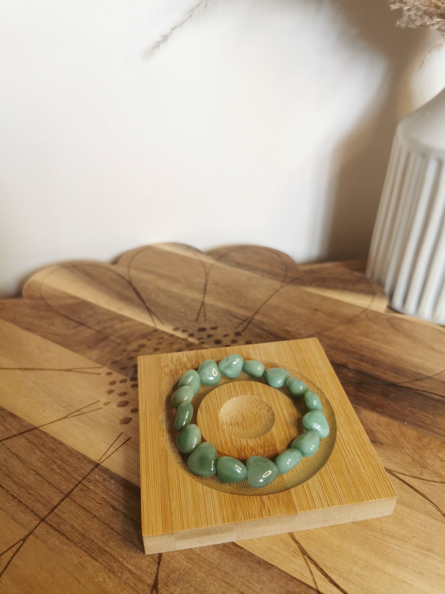 Green Jade Heart Bracelet