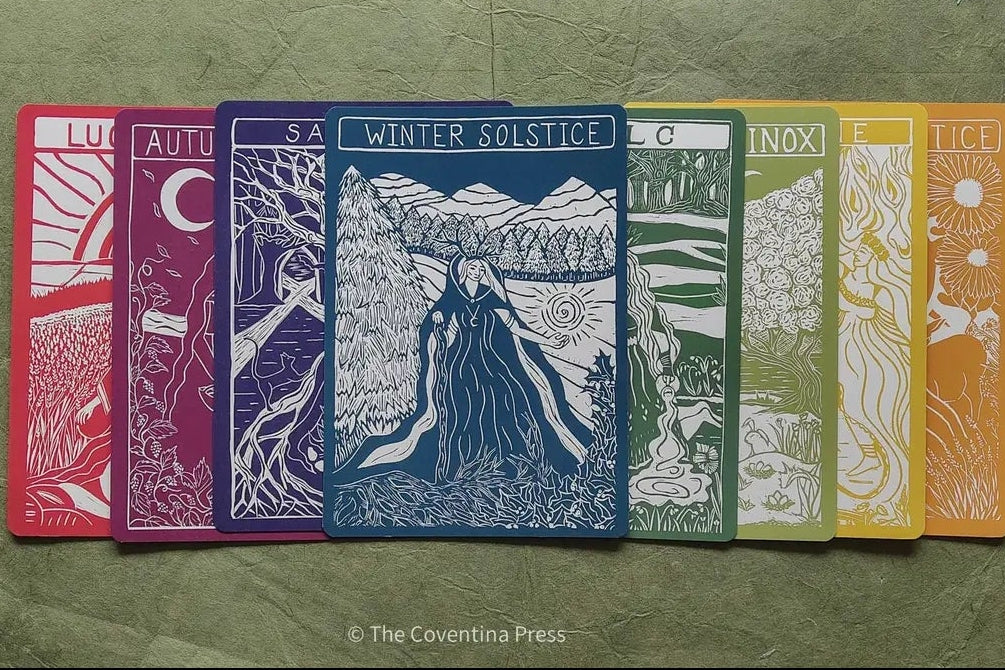 Wheel of the Year Sabbath Altar Cards