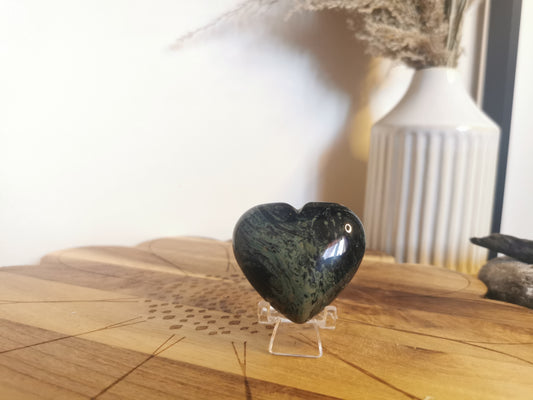 Kambaba Jasper puffy heart