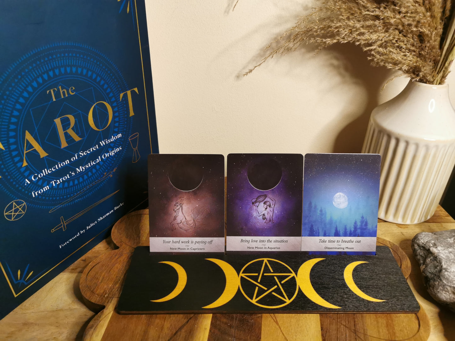 Celestial Wooden Tarot Display Stands