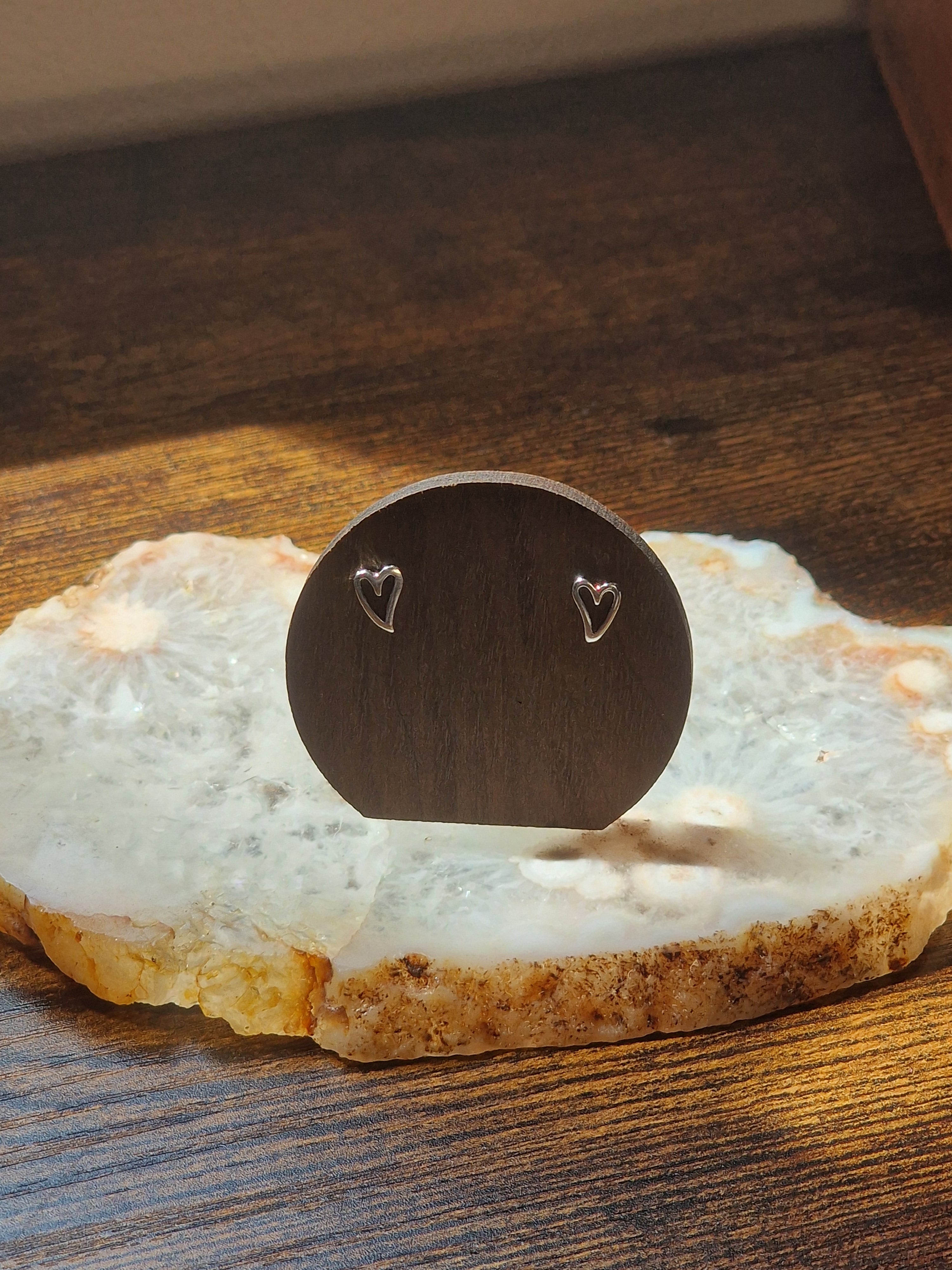 925 Silver Heart Stud Earrings