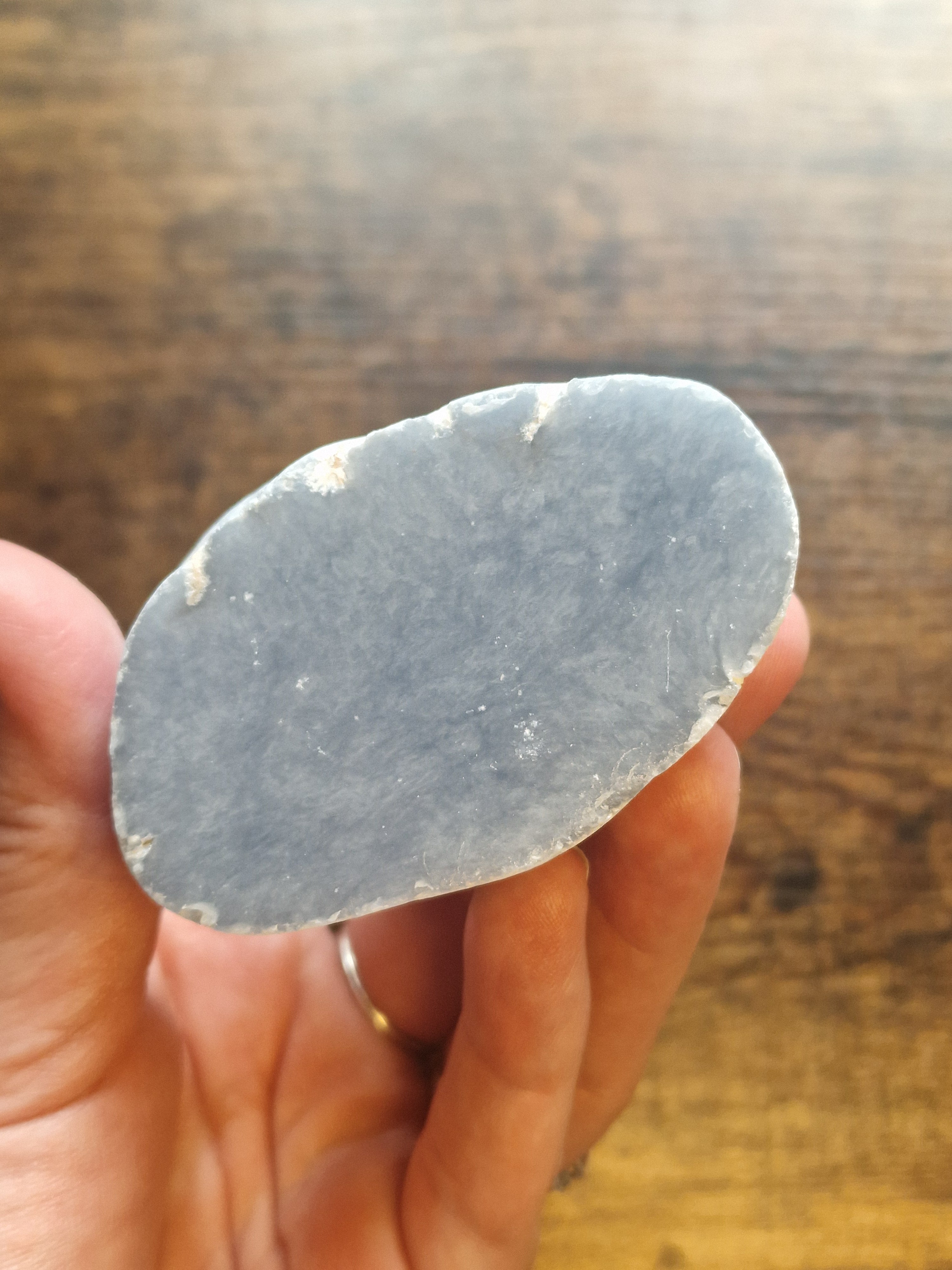 Angelite Half Polished Raw Stone