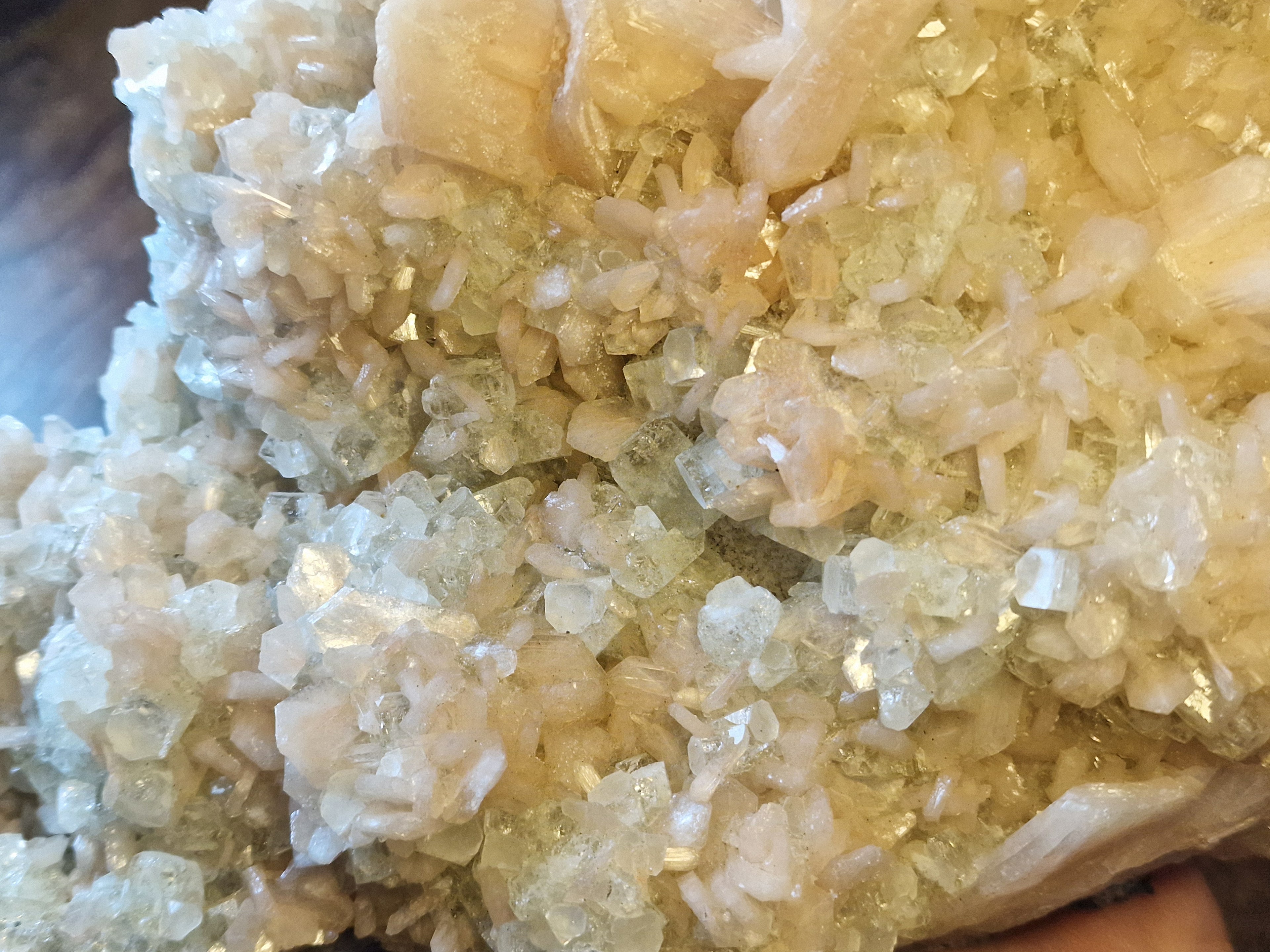 Peach Stilbite & Apophyllite Statement Mineral Specimen
