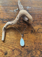 Faceted Teardrop, 925 Silver Pendants with Chain