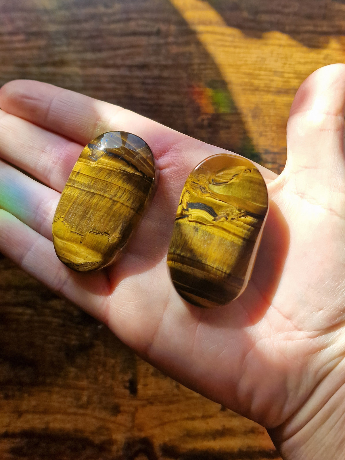 Tiger’s Eye Palm Stone | Intuitively Chosen