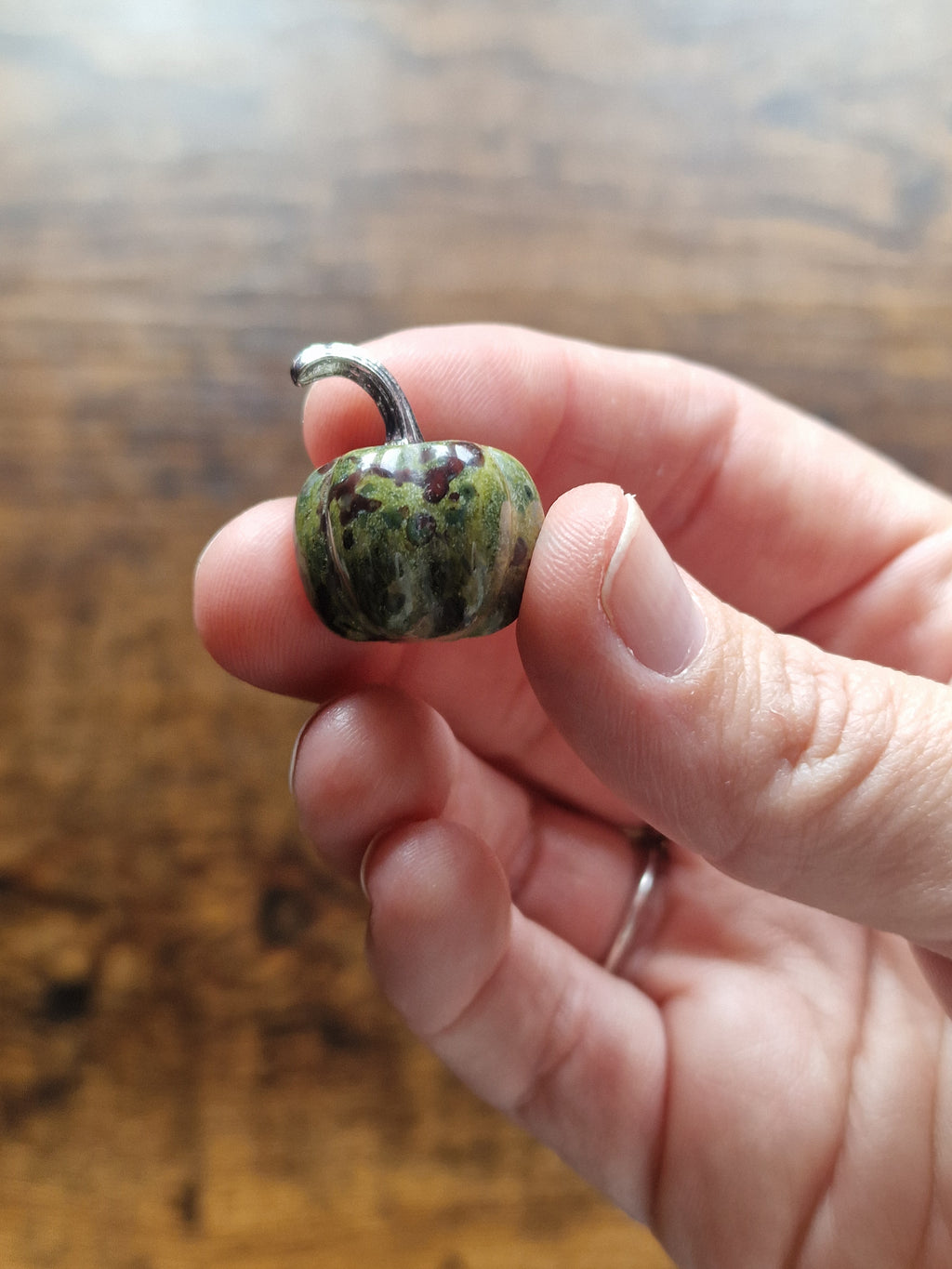 Mini Crystal Pumpkins with Metal Stems