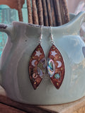 Abalone Shell Saturn Celestial Dangle Earrings
