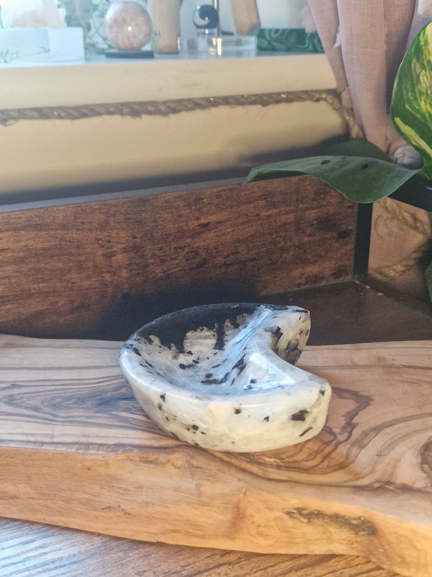 Rainbow Moonstone Moon Dish