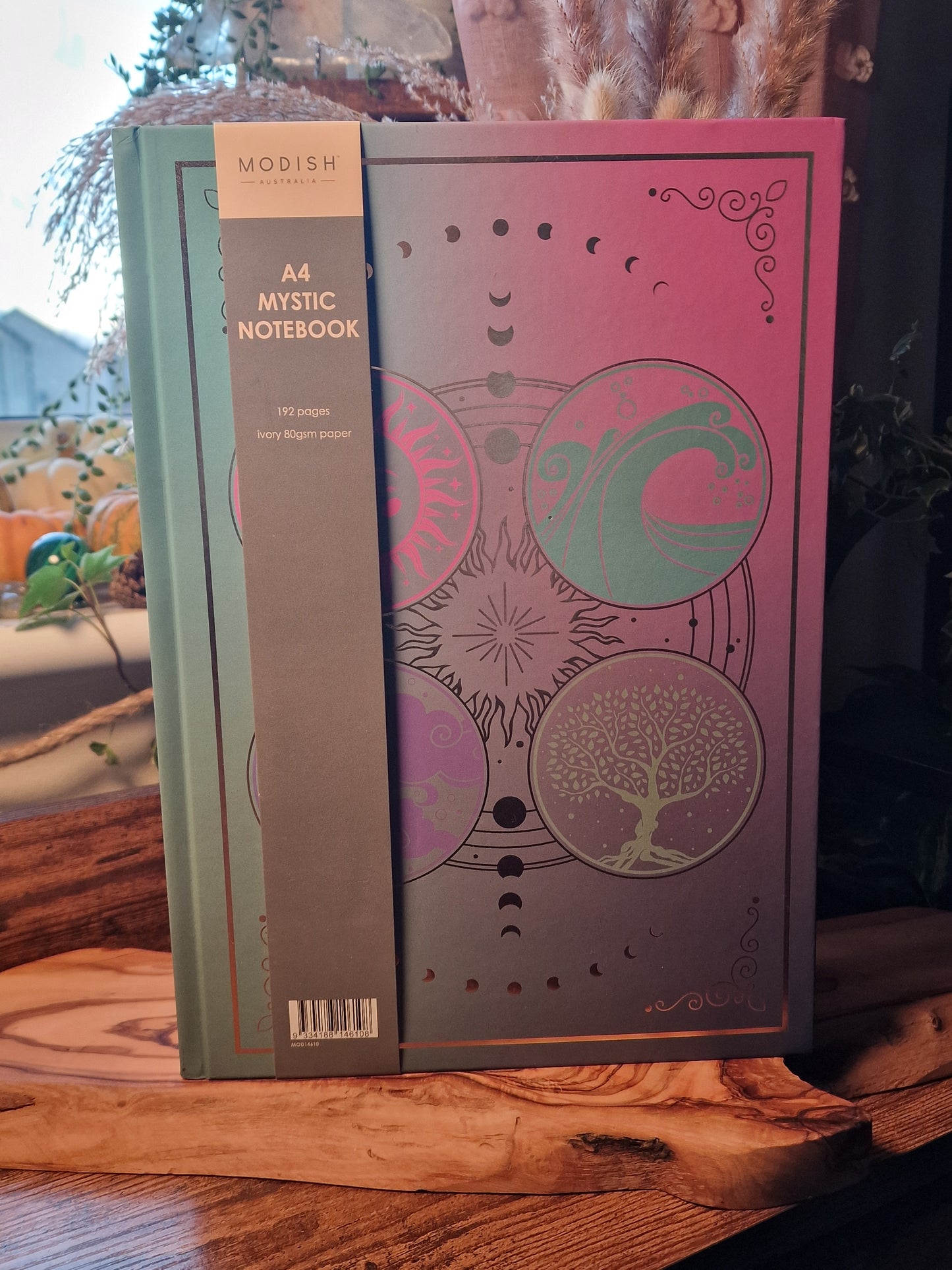 Mystic A4 Notebook ~ Moon Phases & Sacred Symbols