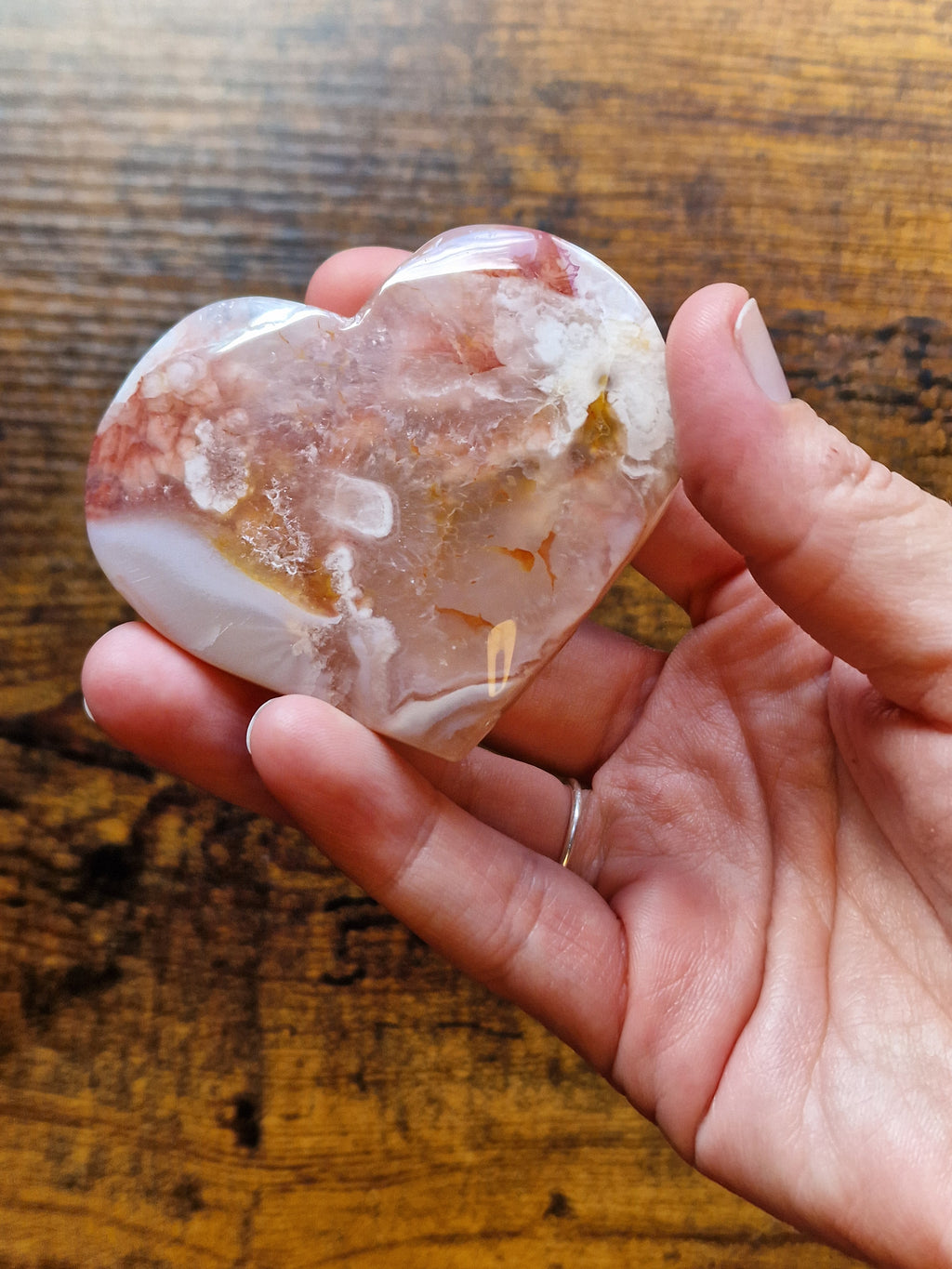 Flower Agate Heart