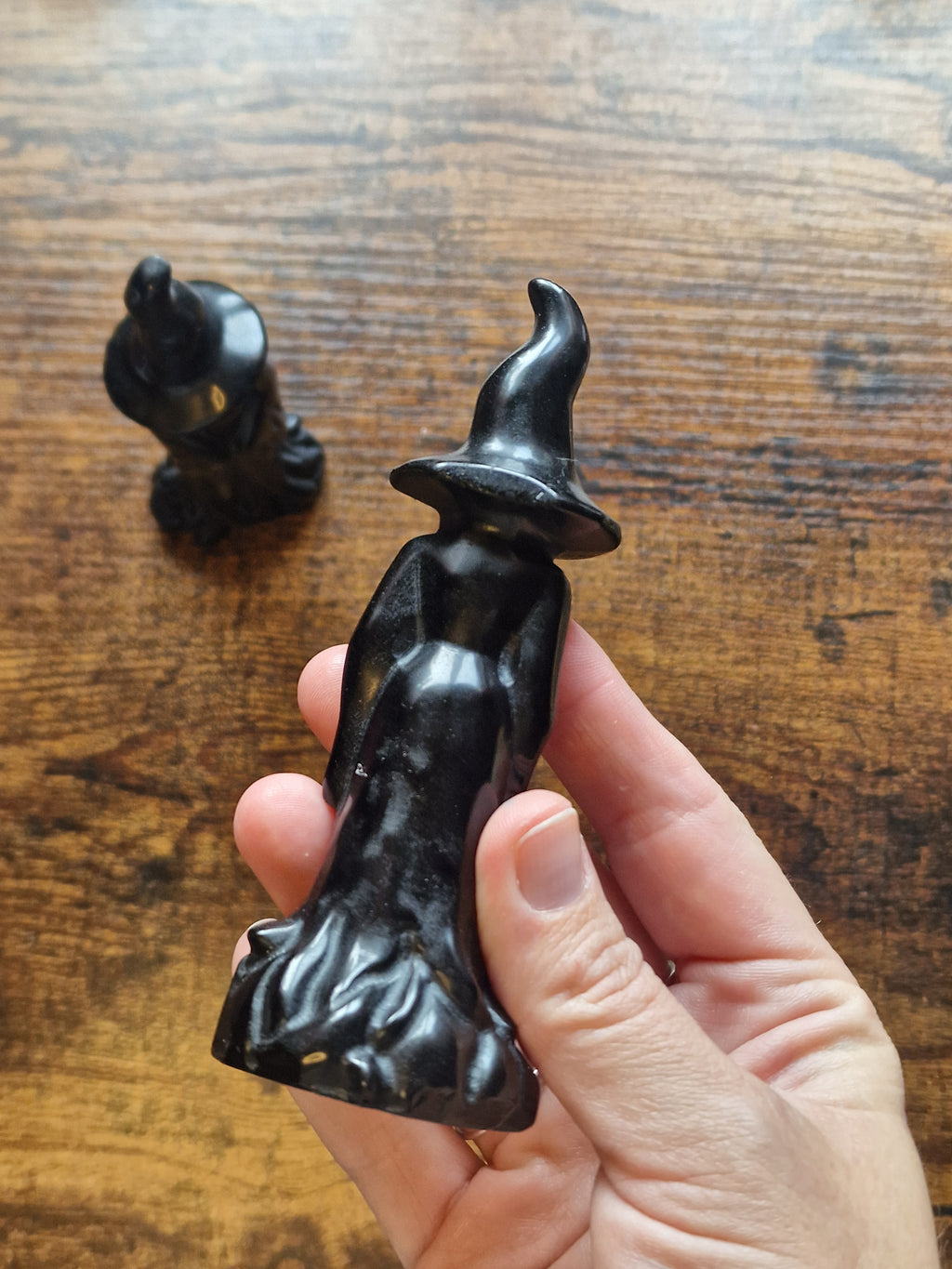 Black Obsidian Witch Carvings