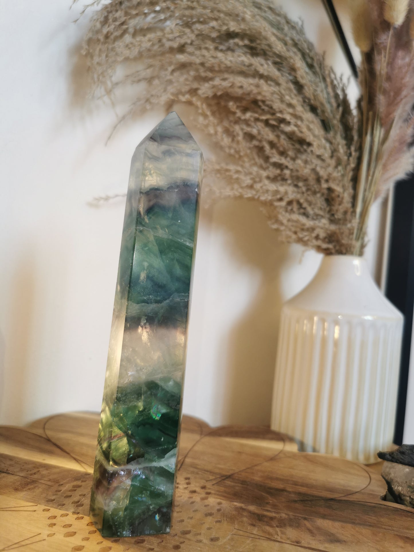 Rainbow Fluorite Tower 7.1in🌈