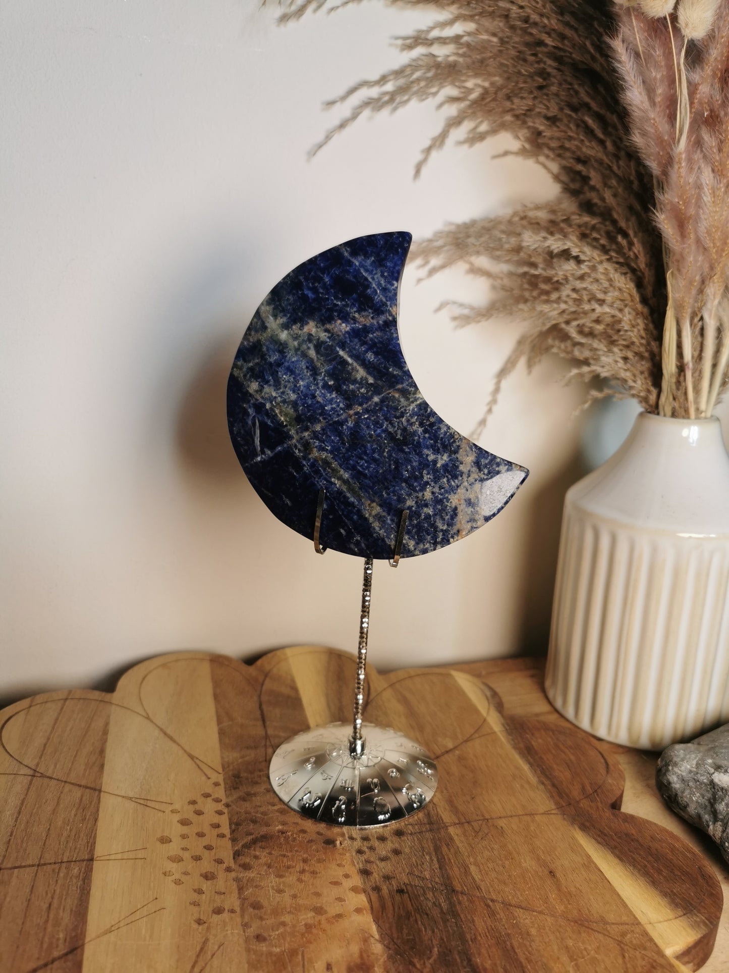 Medium Sodalite Moon 💙with Stand