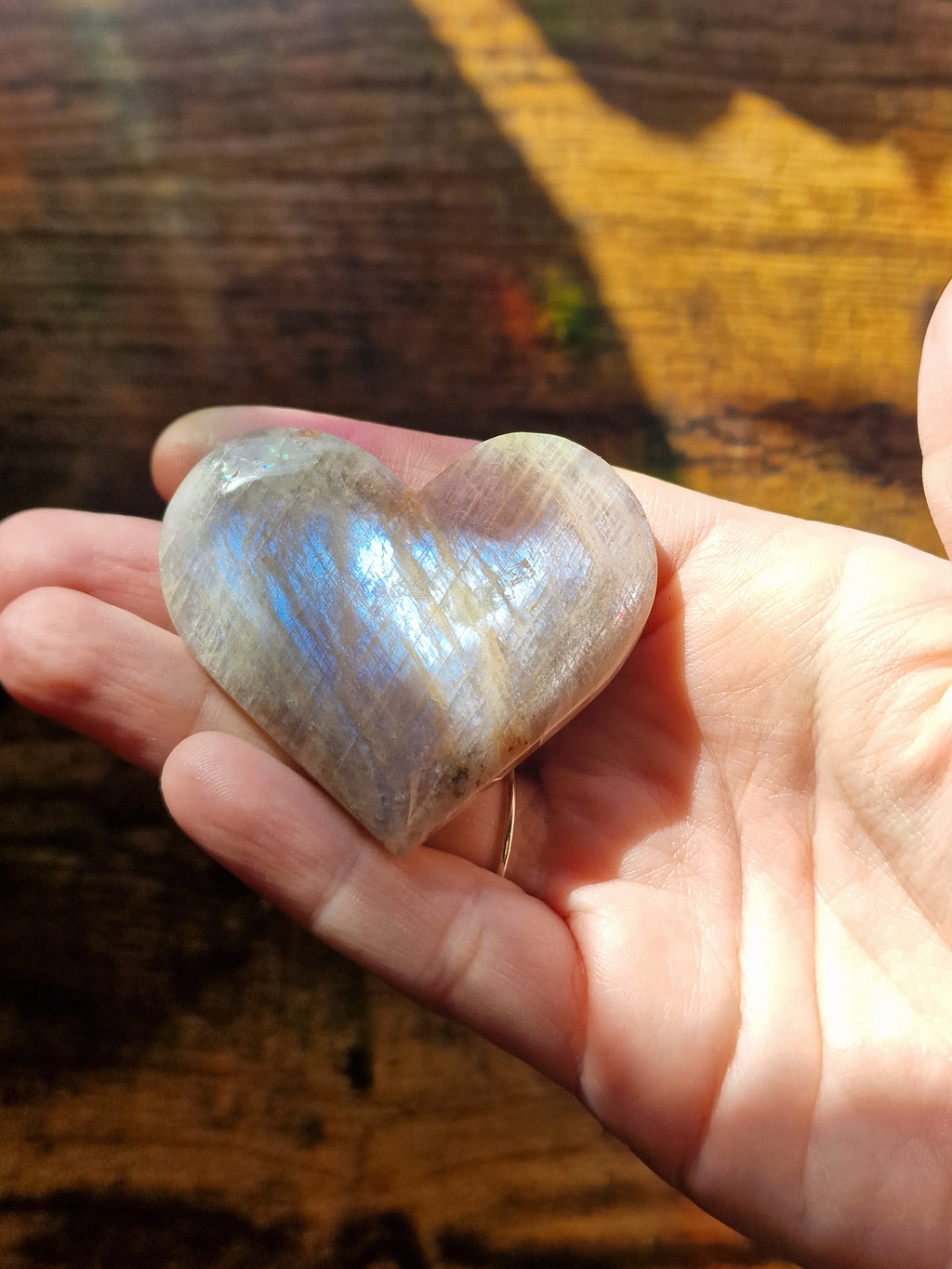 Moonstone Crystal Heart | Intuitively Chosen