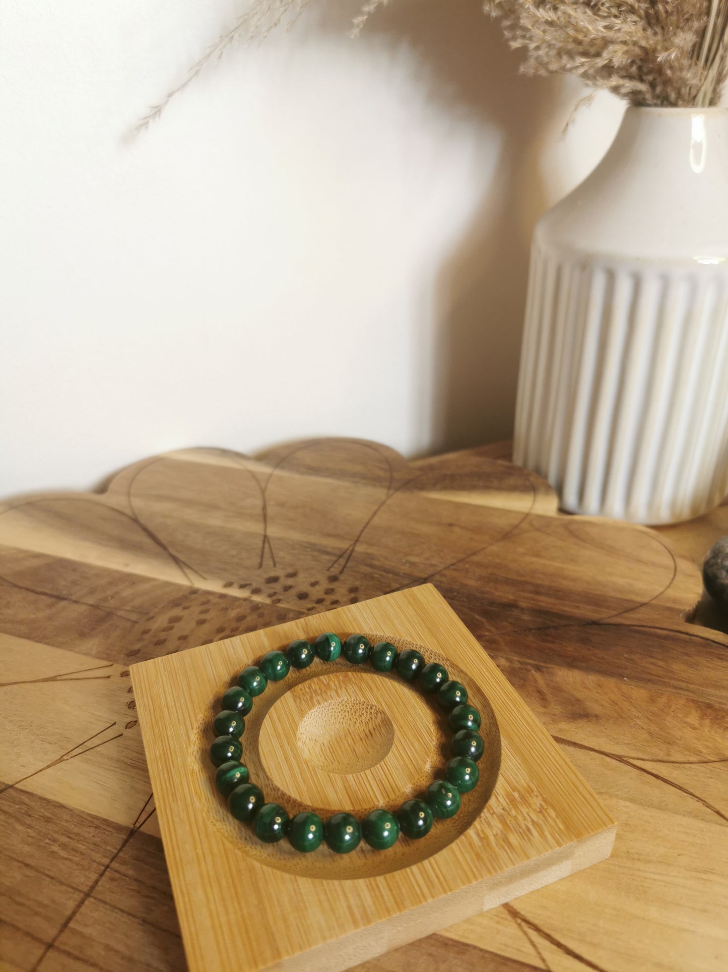 Malachite Crystal Bracelet – 8mm