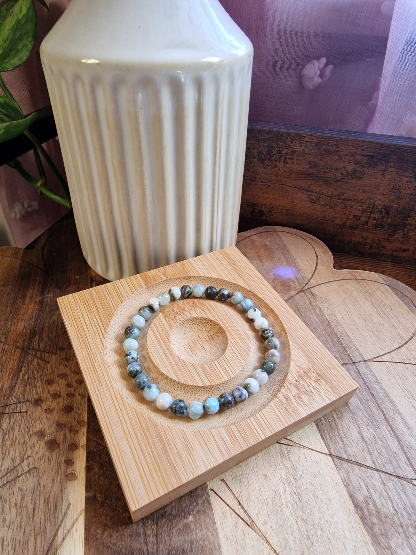 Larimar Bracelets (4mm & 6mm)