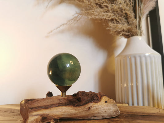 Deep Green Fluorite Sphere✨️