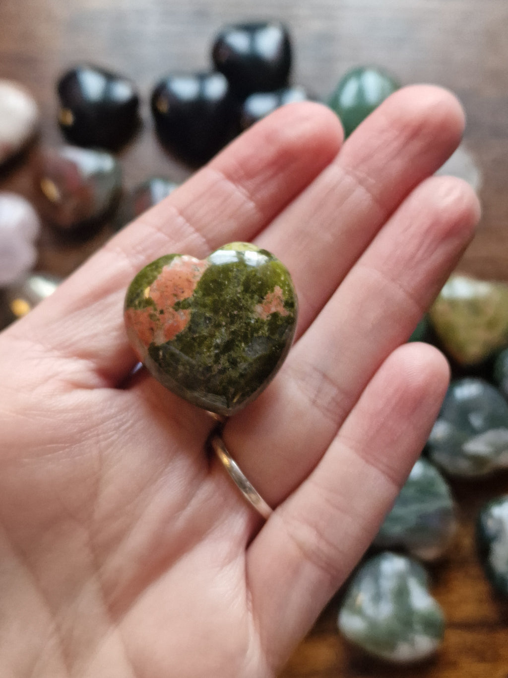Small Crystal Heart Carvings