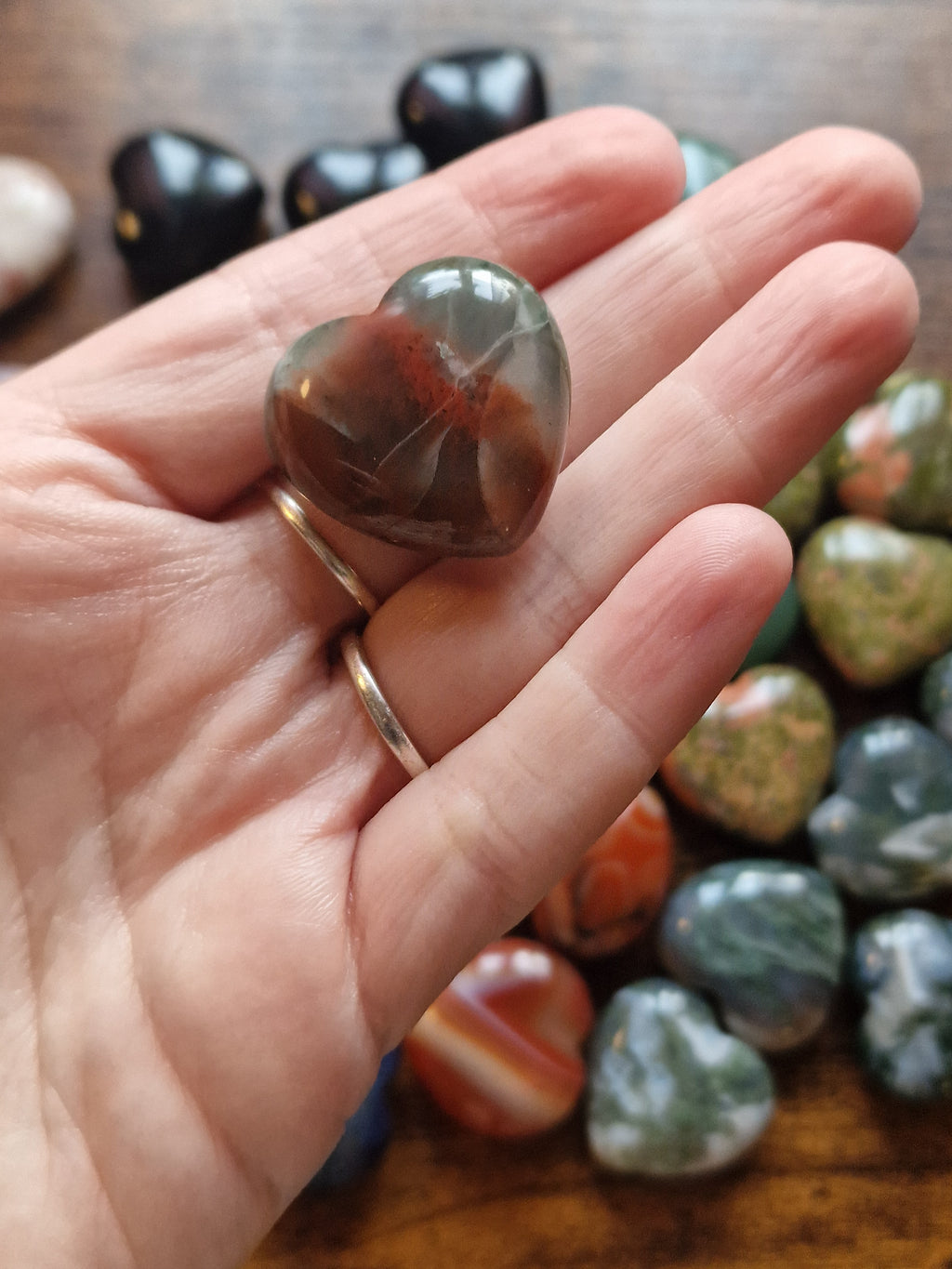 Small Crystal Heart Carvings