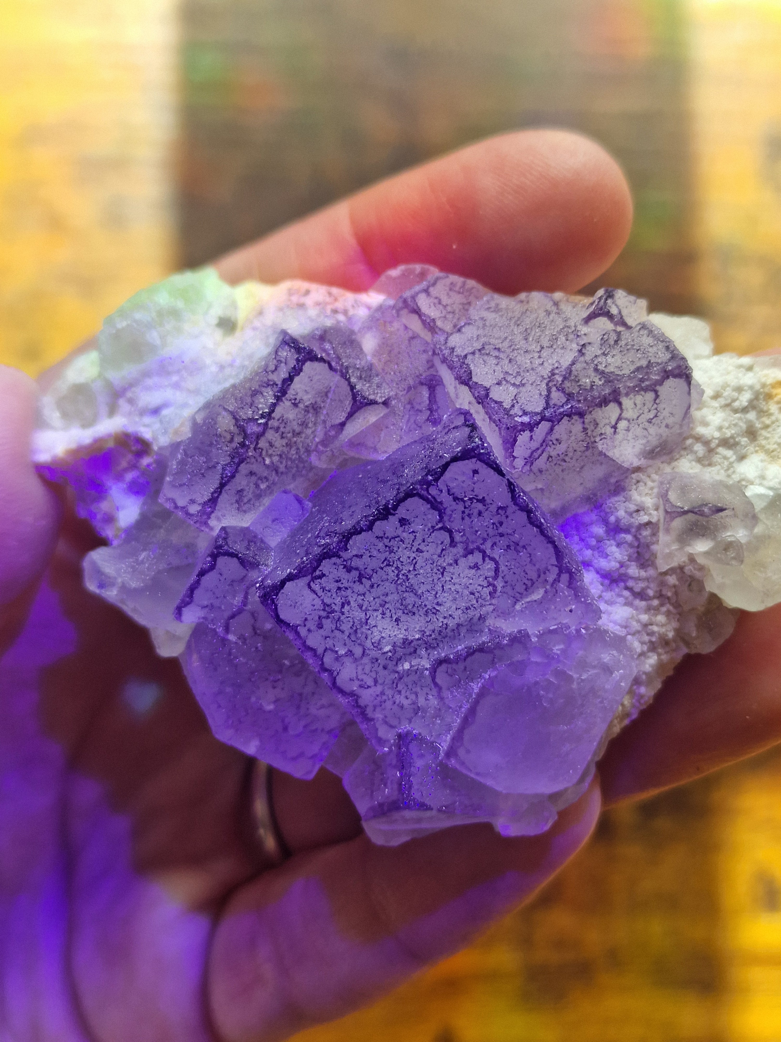 Purple Fluorite Cubic Cluster