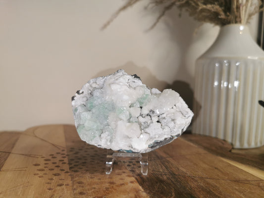 Green Apophyllite & Stilbite Cluster