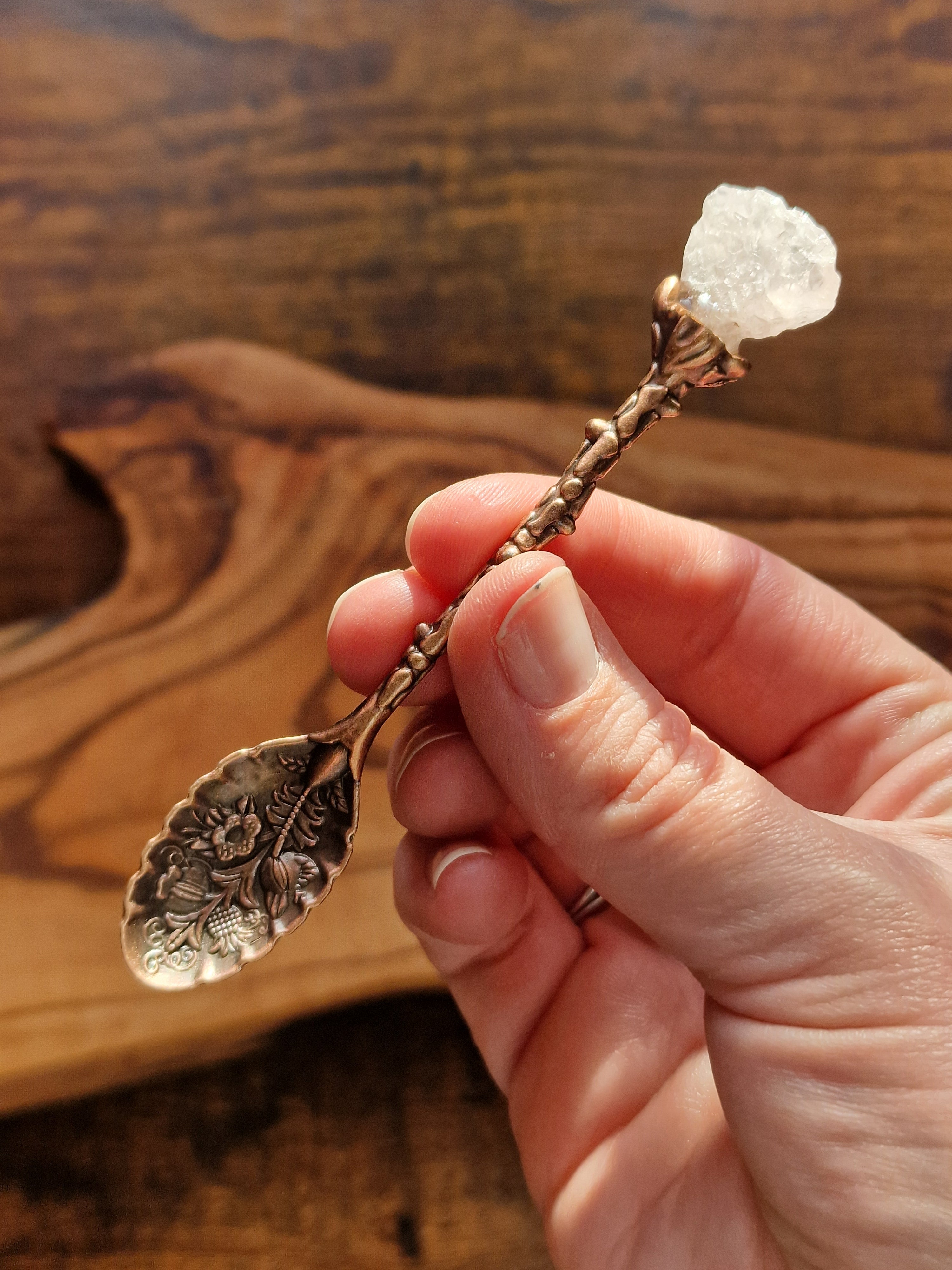 Crystal Altar Spoons ~ Bronze
