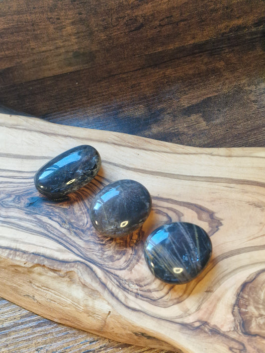 Black Moonstone Palm Stone