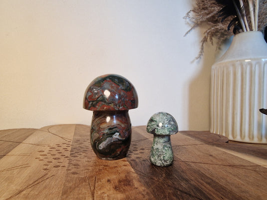 Crystal Mushroom Carvings