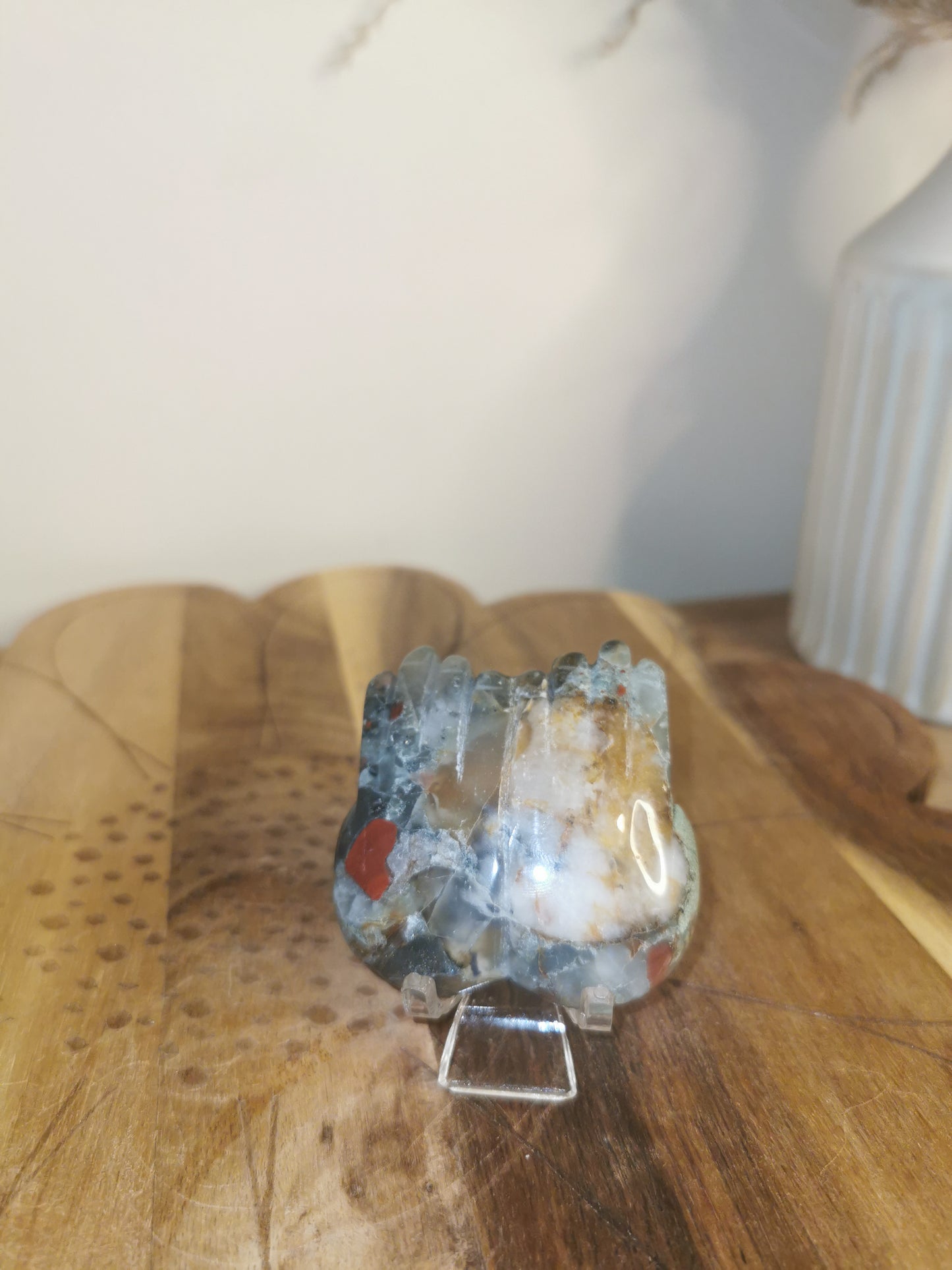 African Bloodstone Hand Carving/Dish