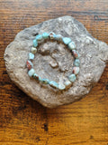 Larimar Nugget Bracelet ~ 8 to 10mm