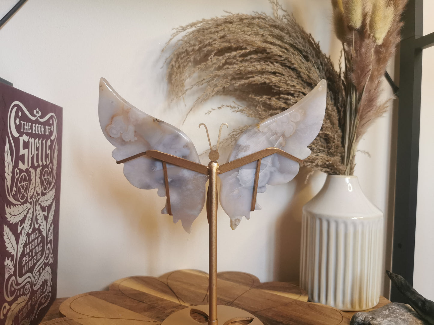 Pink amethyst butterfly wings