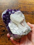 Amethyst with Chunky Calcite - 1,087g