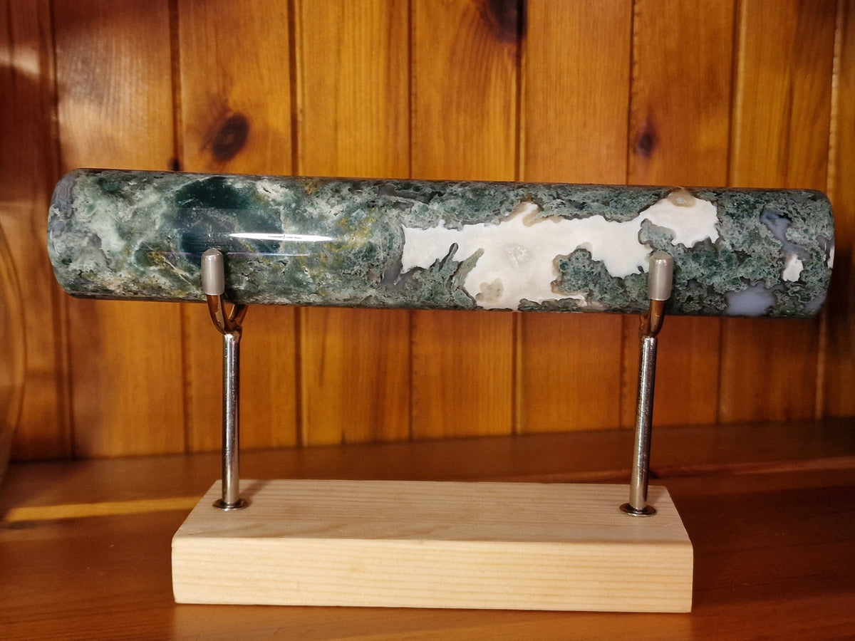 Chunky Moss Agate Bracelet Holders