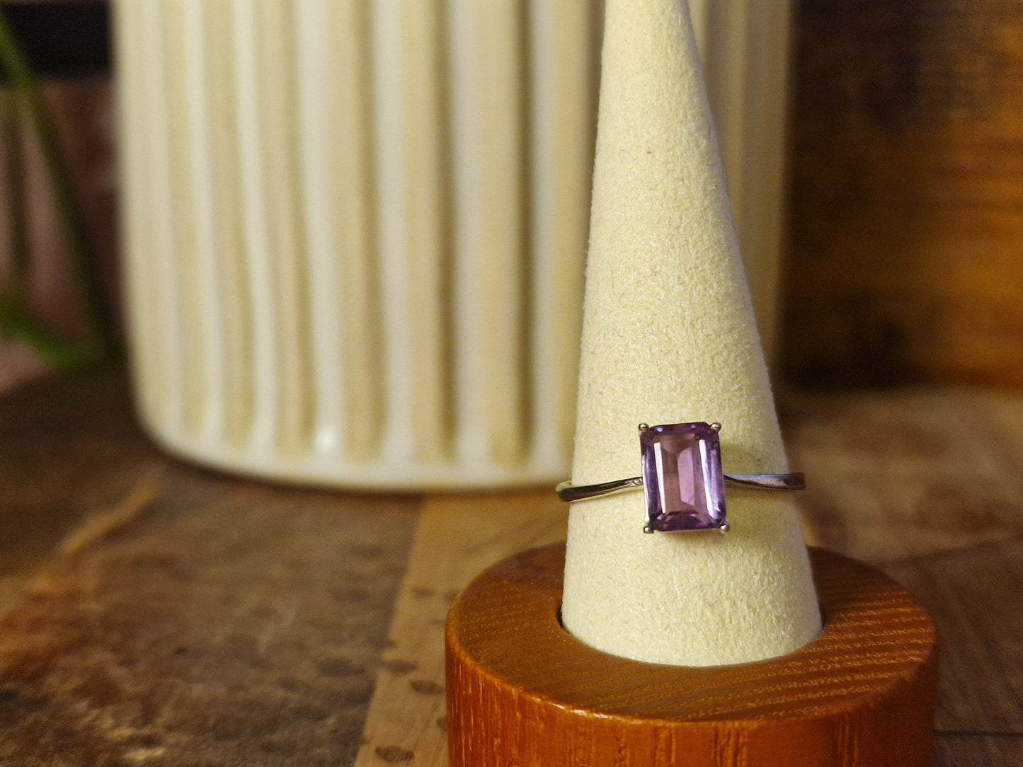Amethyst 925s larger Adjustable Ring