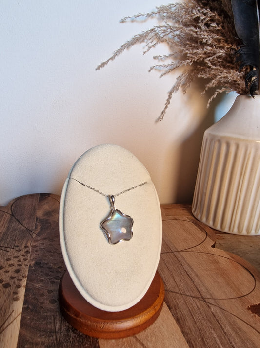 Labradorite Star Pendant – 925 Sterling Silver✨️