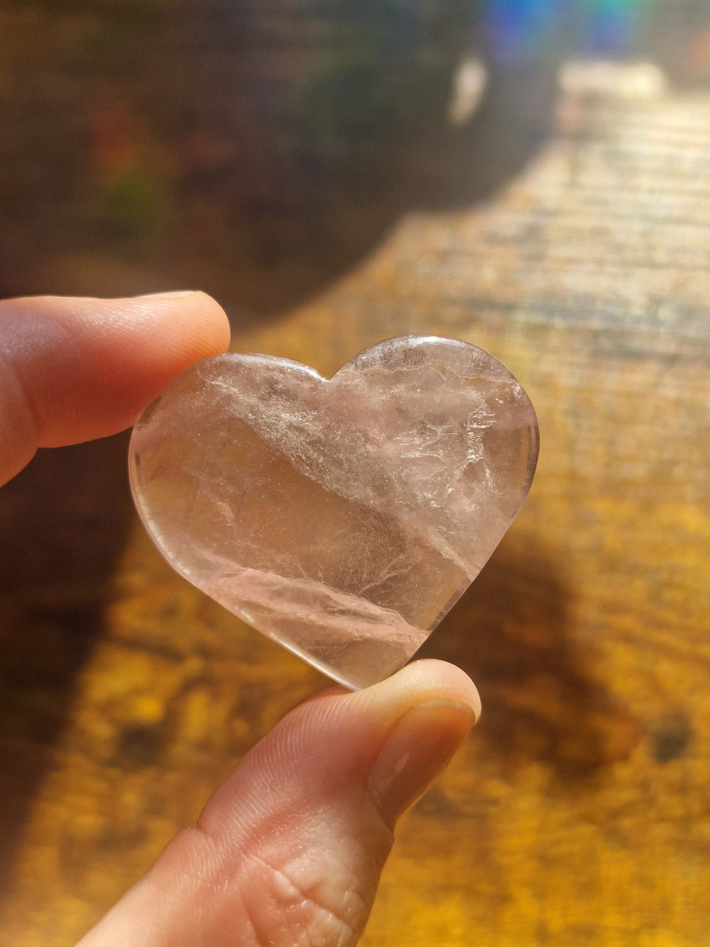 Rainbow Fluorite Heart