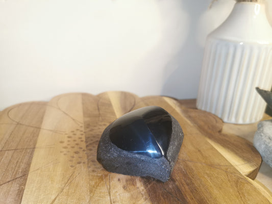Raw Edge Rainbow Obsidian Cut Base