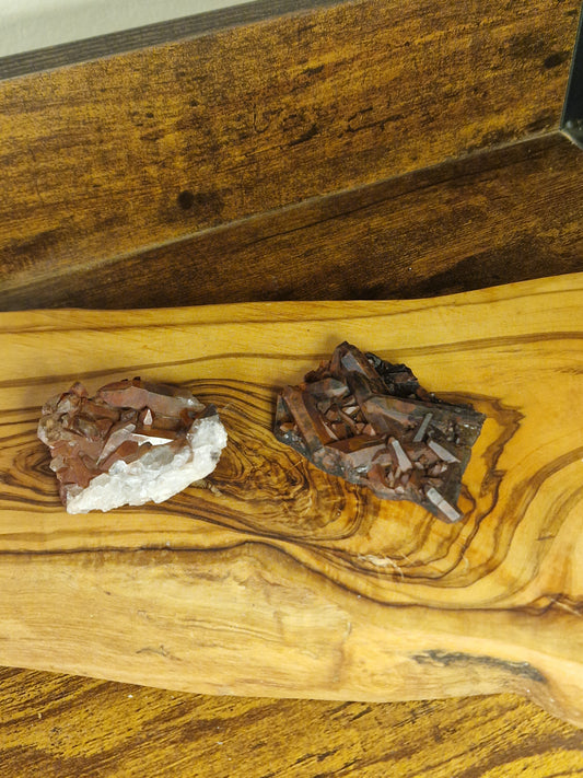 Red Hematite Quartz Cluster