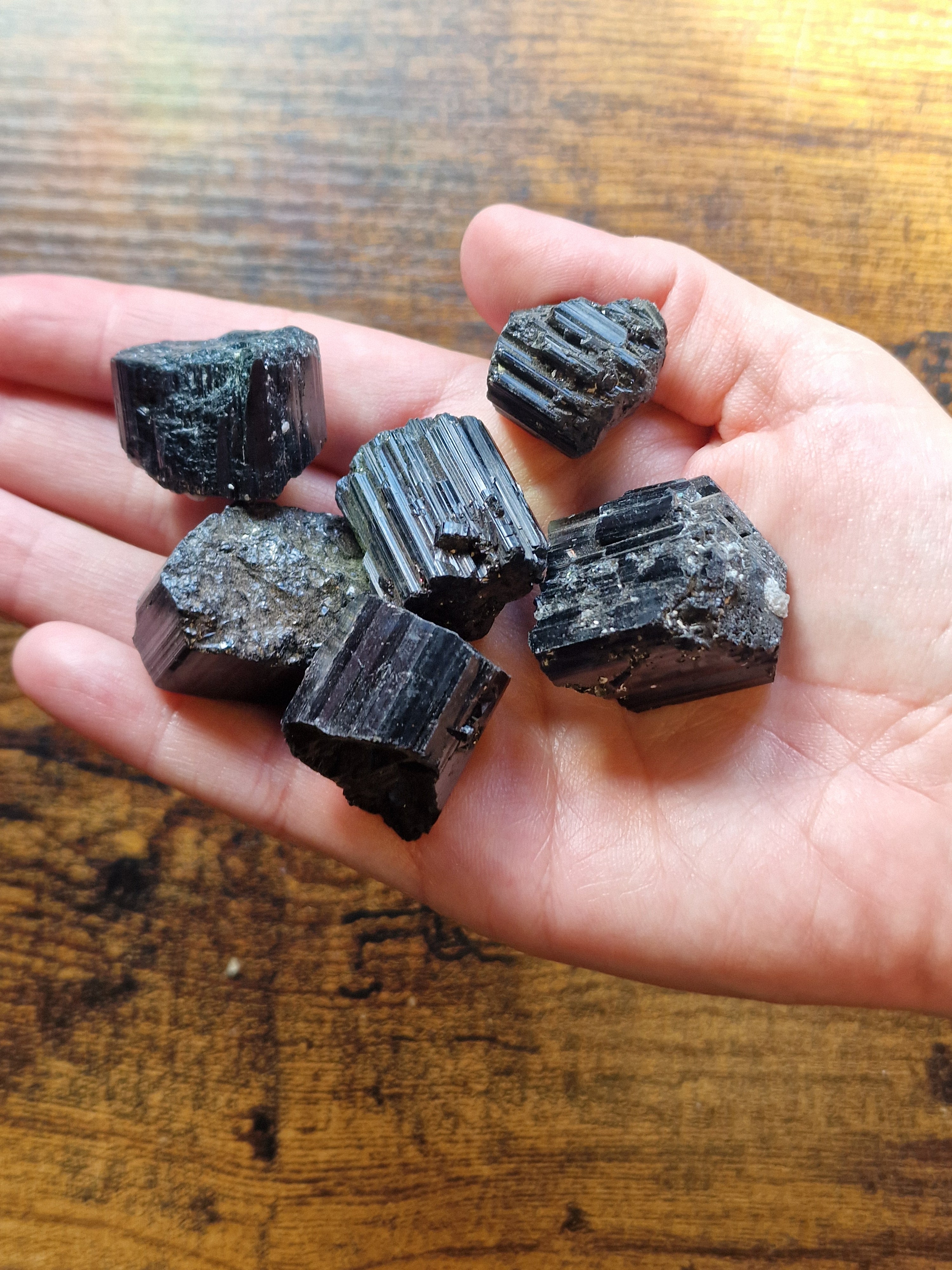 Black Tourmaline Rough Pieces