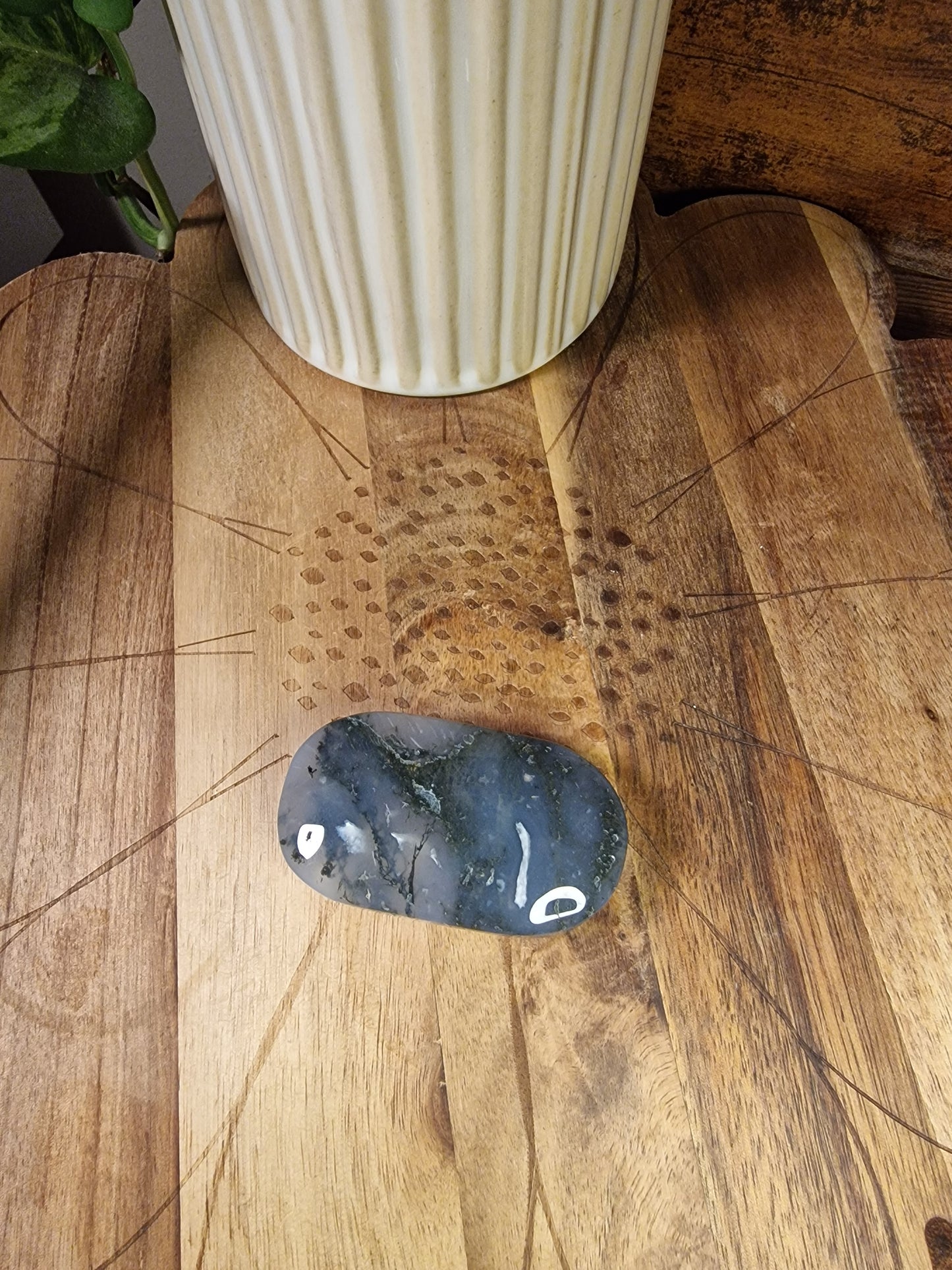 Moss Agate Palm Stones