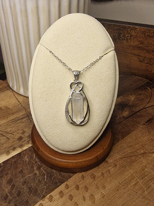 Blue Needle Quartz Pendant – 925 Silver