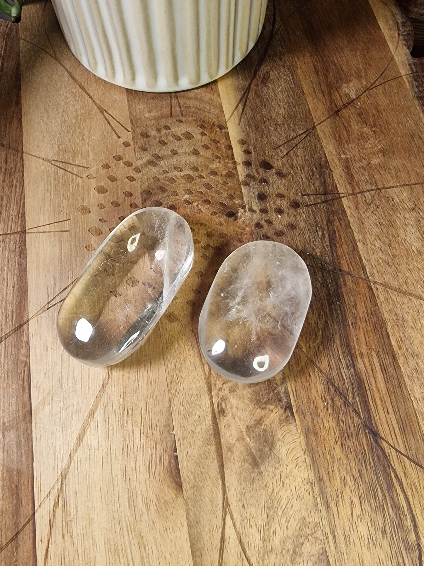 Clear Quartz Palm Stones
