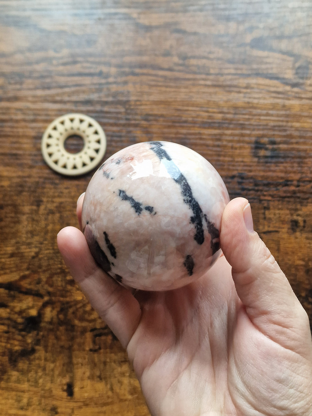 Large Pink Zebra Jasper Sphere