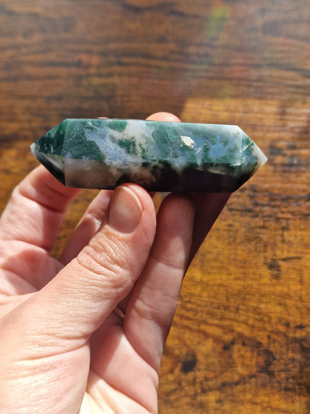 Moss Agate Double Terminated Point