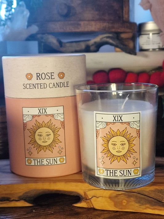 Vintage Tarot Scented Candles  Sun • Moon • Star • Wheel of Fortune