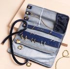 Embroidered Velvet Jewellery Roll
