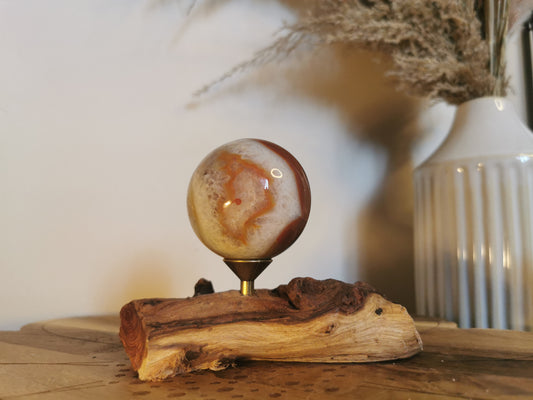Carnelian Druzy Sphere