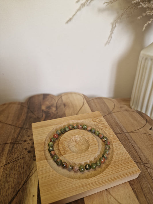 Unakite Bracelet 6mm